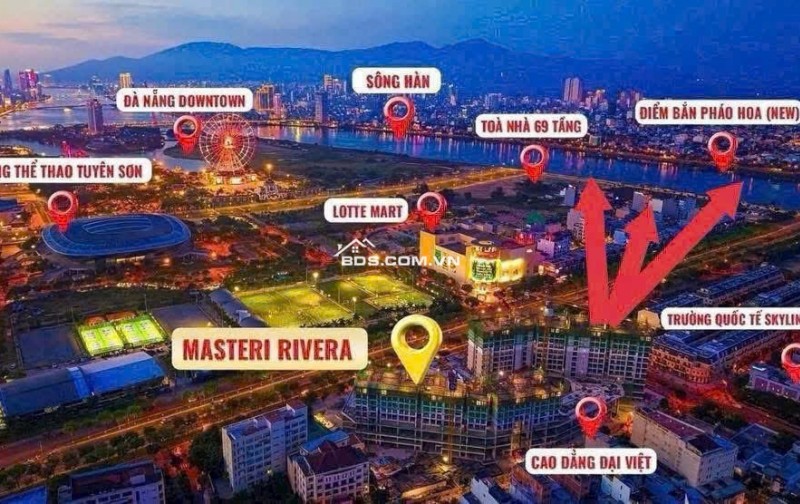 Chỉ một căn duy nhất 2PN view pháo hoa dự án căn hộ Masteri Rivera, DT 68m2, chỉ từ 800 tr